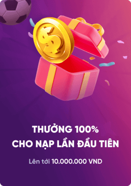 Thưởng 100% cho lần nạp đầu tiên
